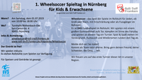 Flyer zum 1. Wheelsoccer-Spieltag in Nürnberg